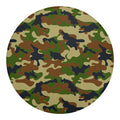 Military Green Camouflage Print Round Blanket
