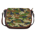 Military Green Camouflage Print Saddle Bag