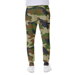 Military Green Camouflage Print Scuba Joggers