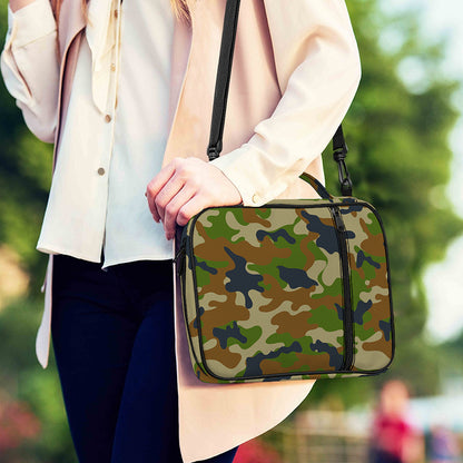 Military Green Camouflage Print Shoulder Strap Bible Bag