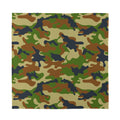Military Green Camouflage Print Silk Bandana