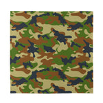 Military Green Camouflage Print Silk Bandana