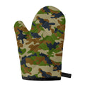 Military Green Camouflage Print Single Oven Mitt