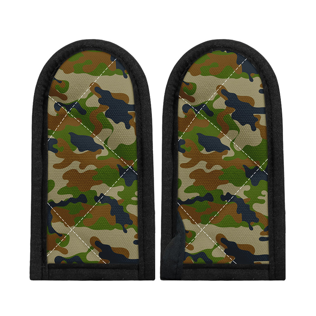 Military Green Camouflage Print Skillet Handle Cover