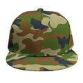 Military Green Camouflage Print Snapback Cap