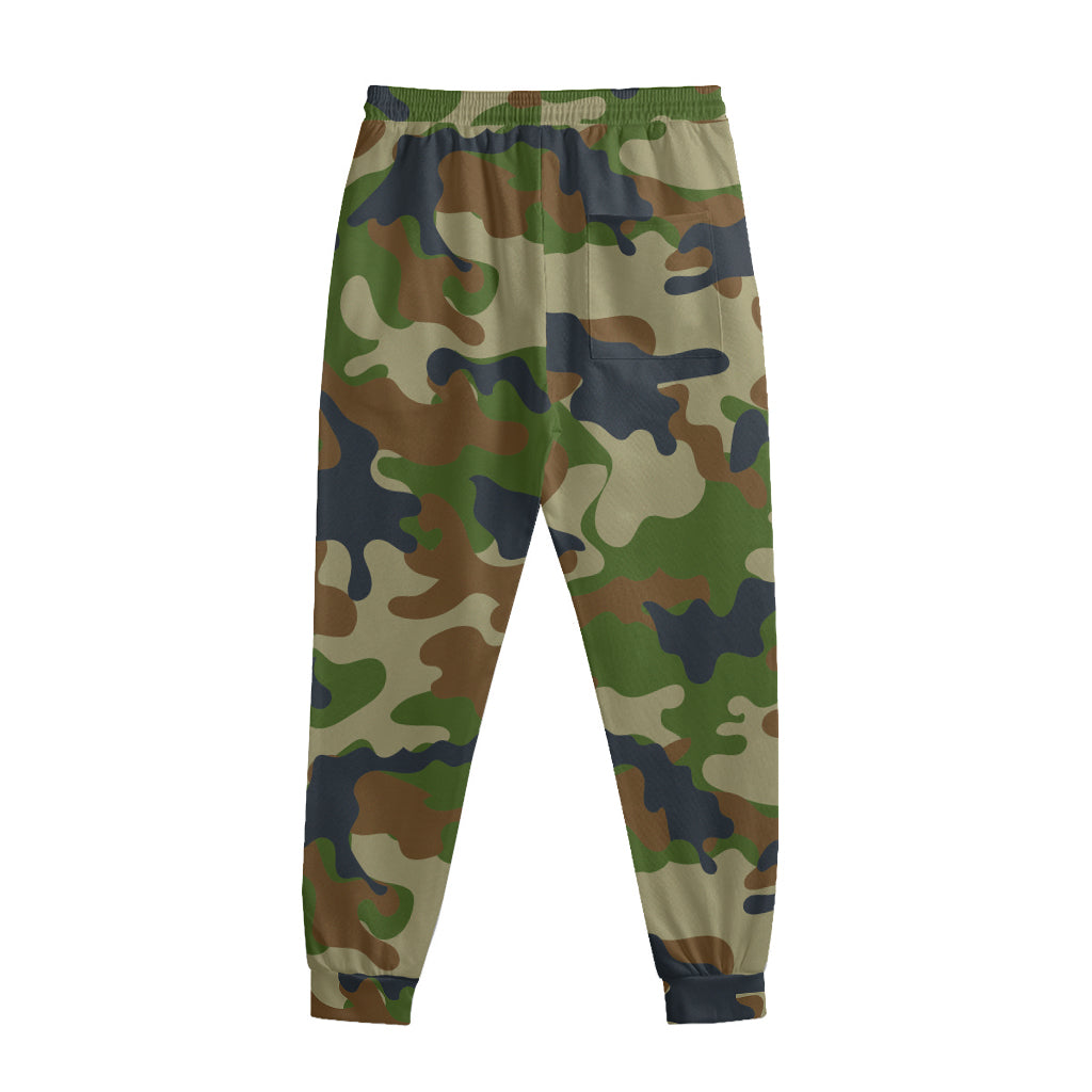 Military Green Camouflage Print Sweatpants