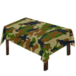 Military Green Camouflage Print Tablecloth