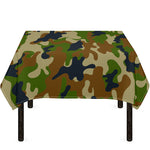 Military Green Camouflage Print Tablecloth