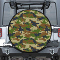 Military Green Camouflage Print Tire Cover