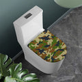 Military Green Camouflage Print Toilet Lid Cover