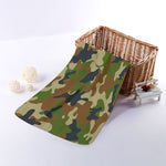 Military Green Camouflage Print Towel