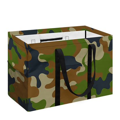 Military Green Camouflage Print Utility Tote Bag