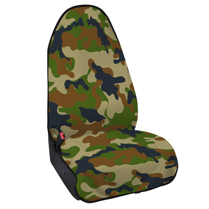 Military Green Camouflage Print Waterproof Car Seat Cover