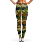 Military Green Camouflage Print Women's Leggings