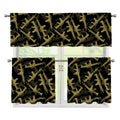 Military Guns Pattern Print 3 Piece Kitchen Curtains