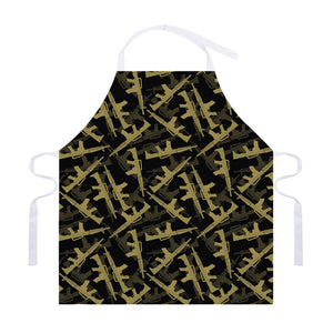 Military Guns Pattern Print Adjustable Apron