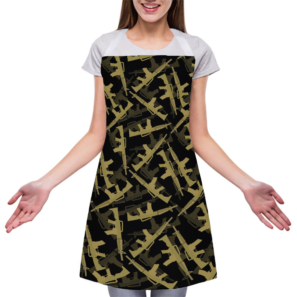 Military Guns Pattern Print Adjustable Apron