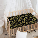 Military Guns Pattern Print Baby Crib Sheet