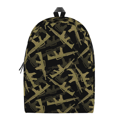 Military Guns Pattern Print Backpack