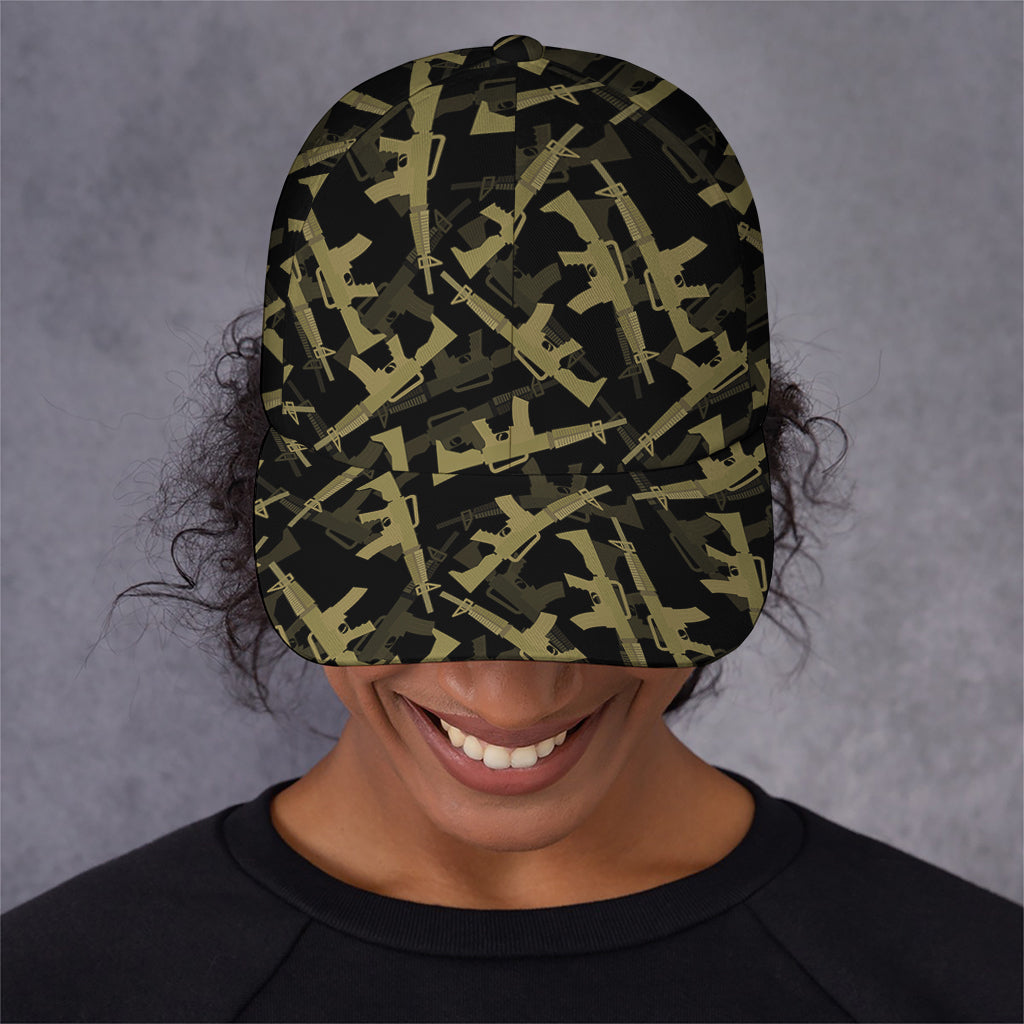 Military Guns Pattern Print Baseball Cap