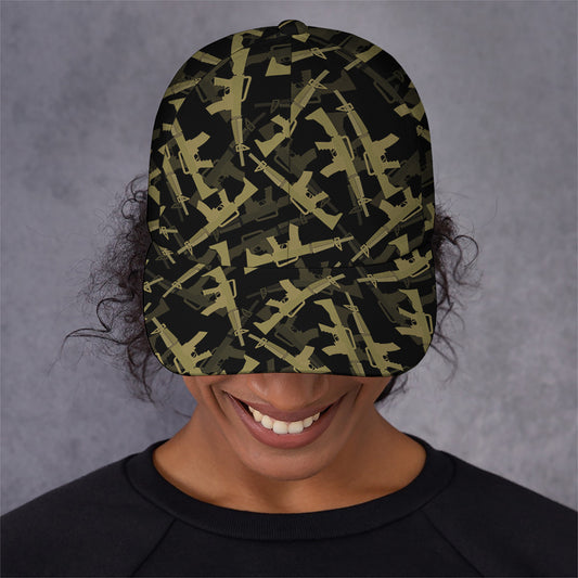 Military Guns Pattern Print Baseball Cap