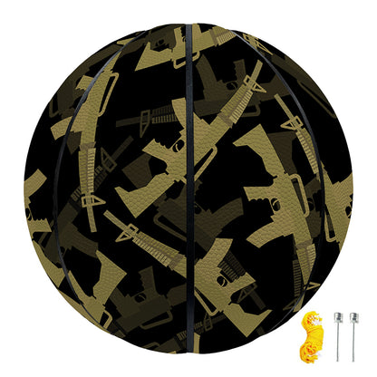 Military Guns Pattern Print Basketball