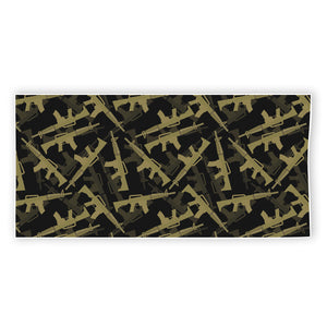 Military Guns Pattern Print Beach Towel