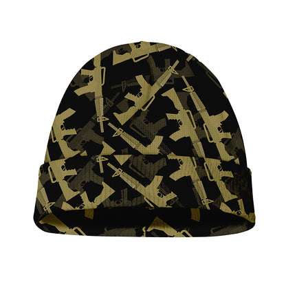 Military Guns Pattern Print Beanie
