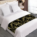 Military Guns Pattern Print Bed Runner
