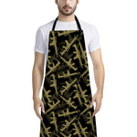 Military Guns Pattern Print Bib Apron With Pocket