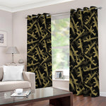 Military Guns Pattern Print Blackout Grommet Curtains