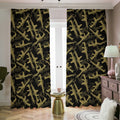 Military Guns Pattern Print Dimout Pencil Pleat Curtains