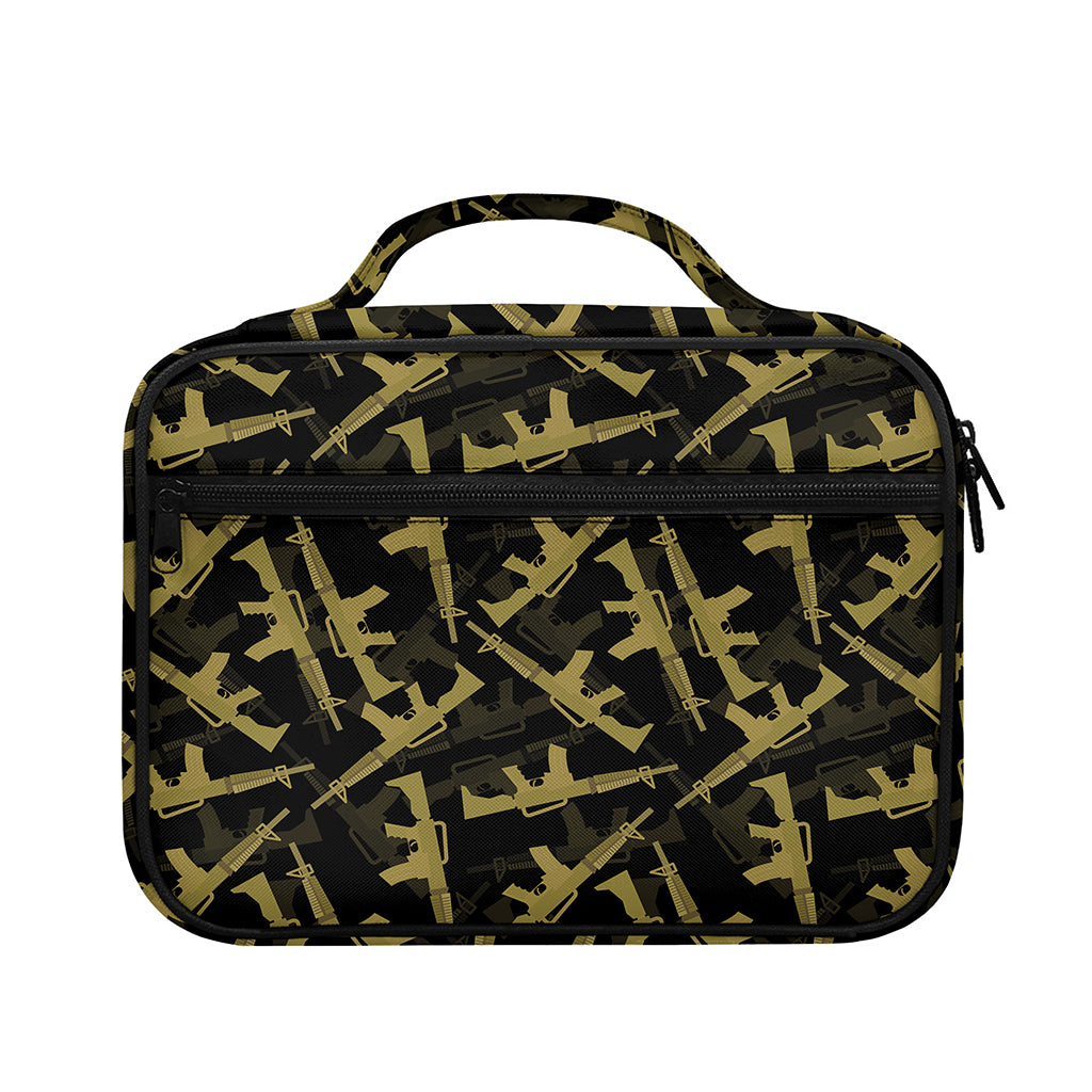 Military Guns Pattern Print Briefcase Bible Bag