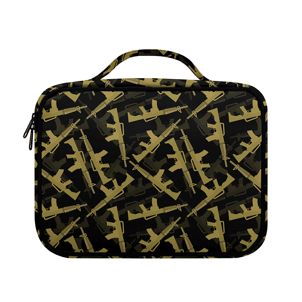 Military Guns Pattern Print Briefcase Bible Bag
