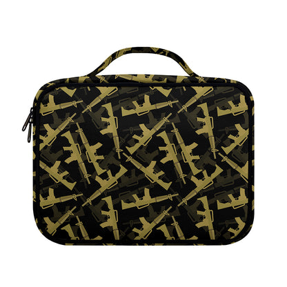 Military Guns Pattern Print Briefcase Bible Bag