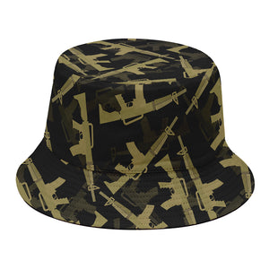 Military Guns Pattern Print Bucket Hat