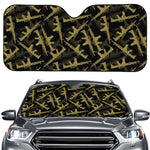 Military Guns Pattern Print Car Windshield Sun Shade