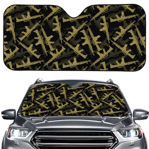 Military Guns Pattern Print Car Windshield Sun Shade