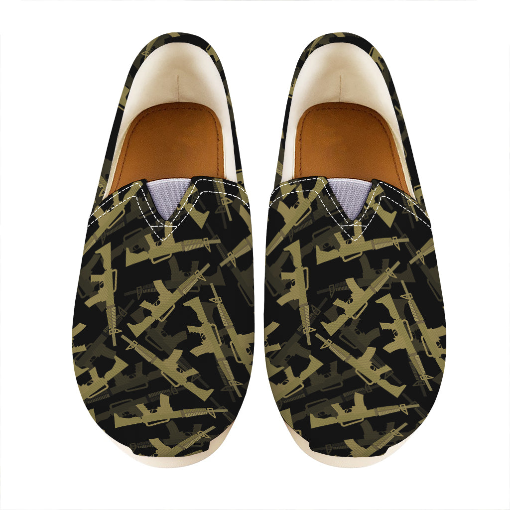 Military Guns Pattern Print Casual Shoes