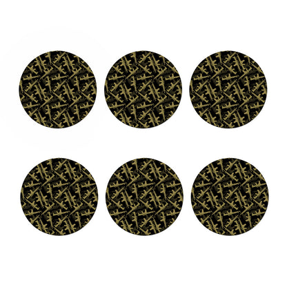 Military Guns Pattern Print Coaster Set