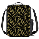 Military Guns Pattern Print Crossbody Lunch Bag