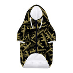 Military Guns Pattern Print Dog Zip Up Hoodie