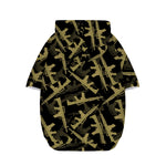 Military Guns Pattern Print Dog Zip Up Hoodie