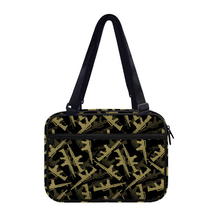 Military Guns Pattern Print Double Strap Bible Bag