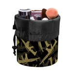 Military Guns Pattern Print Drawstring Makeup Bag