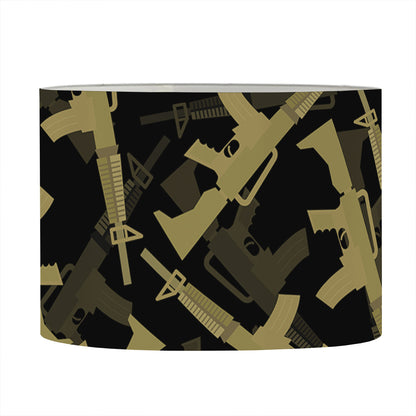 Military Guns Pattern Print Drum Lamp Shade