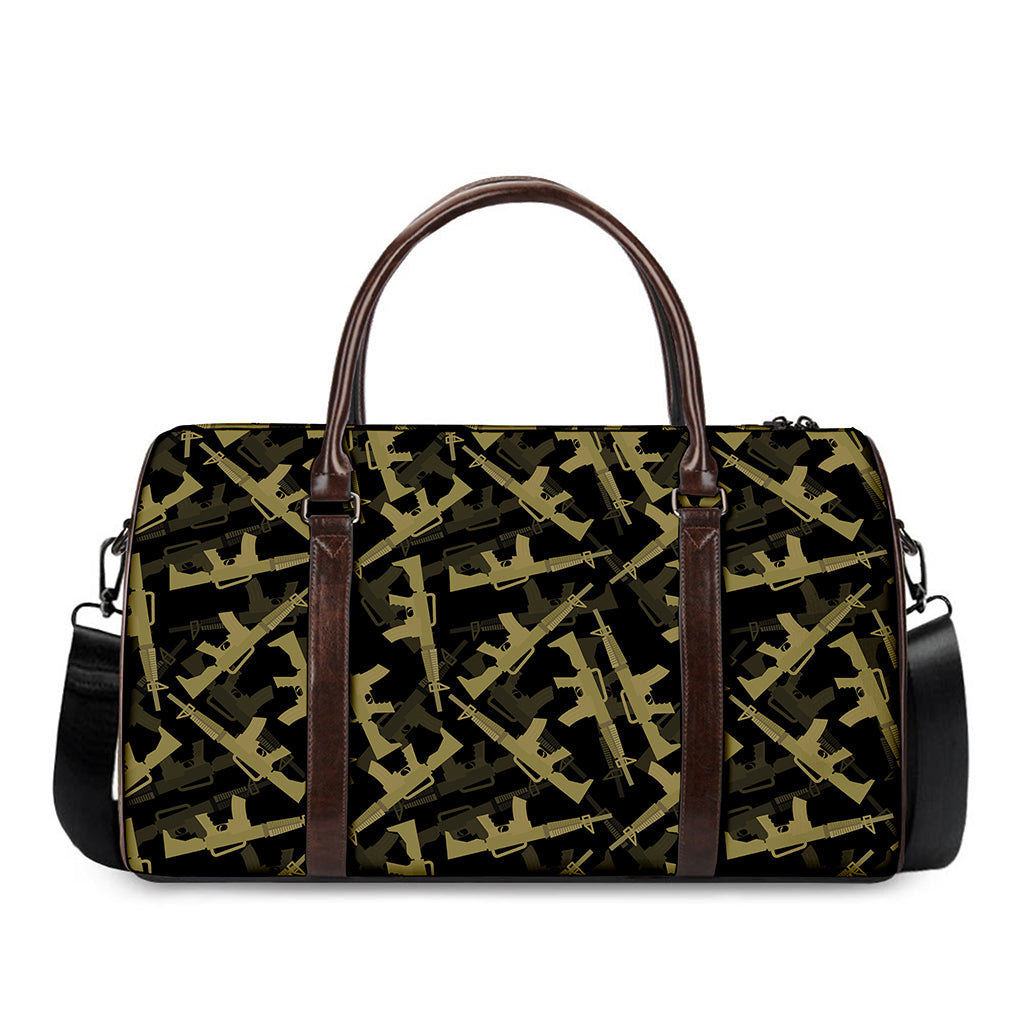 Military Guns Pattern Print Duffle Bag