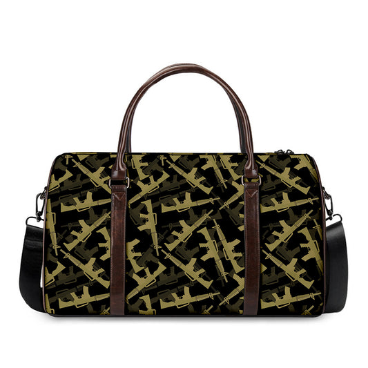 Military Guns Pattern Print Duffle Bag