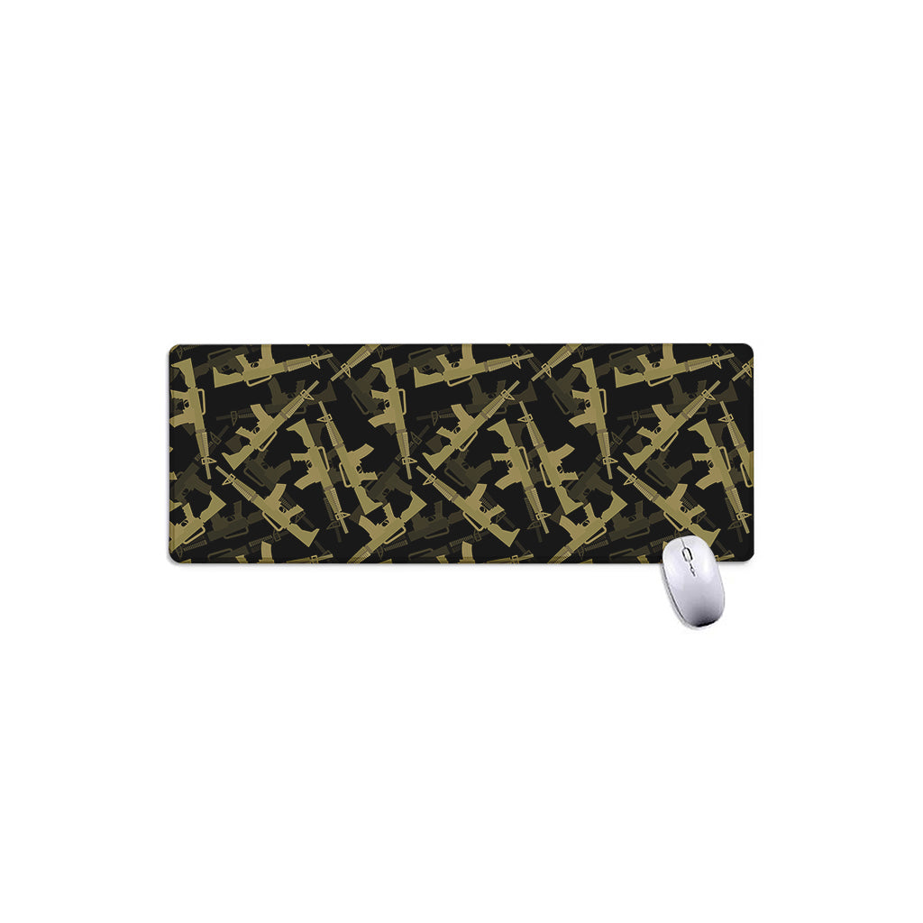 Military Guns Pattern Print Extended Mouse Pad