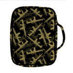 Military Guns Pattern Print Front Pocket Bible Bag